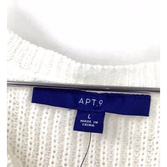 NWT Apt. 9 Women's Red White Colorblock Stripe Pullover Sweater - Size L - Picture 3 of 5